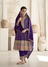 Terrific Looking Salwar Suit in Purple